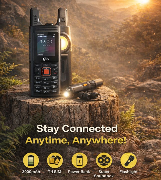 Qtel Qtel SKY1000 Heavy Duty Mobile – Tri SIM, Torch, FM | Daraz.com.np