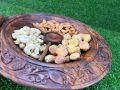 Wooden Dry Fruit box 3 portions beautiful hand made box. 