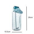 2 Liter Sports Straw Water Bottle with Stickers Portable Large Capacity Fitness Bike Cup Summer Ice Cold Water Jug with Time Marker. 