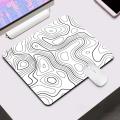 Patterned lines mouse pad - various sizes-square -computer office game table pad -  non-slip, small decorative desktop pad. 
