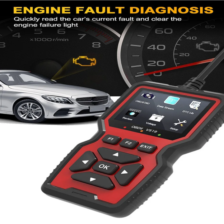 V519 OBD2 Diagnostic Scanner Tool Professional Vehicle Check Engine ...