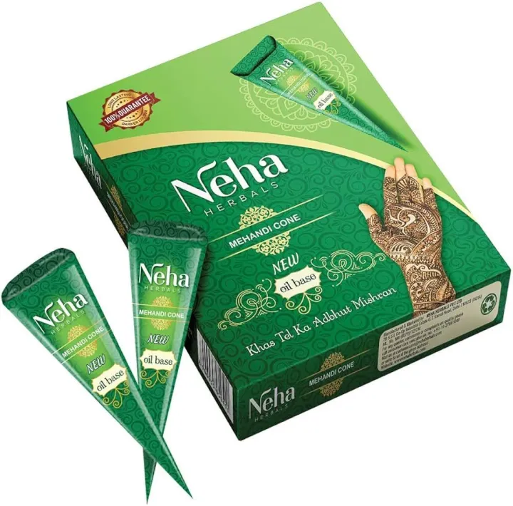 12%20Pieces%20Neha%20Oil%20based%20Green%20Mehedi%20Cone%20-%20Image%203