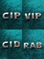 CIP VIP CID RAB 3D Sticker Car accessories monogram logo Only 1 Pis  Emblem. 