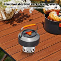 Mini Stove 40ml Aluminum Alcohol Burner with Small Stainless Steel Windshield Portable Camp Stove for Camping Hiking Survival.