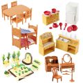 Forest Animal Family Dollhouse Furniture 1/12 Miniature Toys Girl Dolls Accessories Bedroom Bathroom Dollhouse Kit For Dolls.