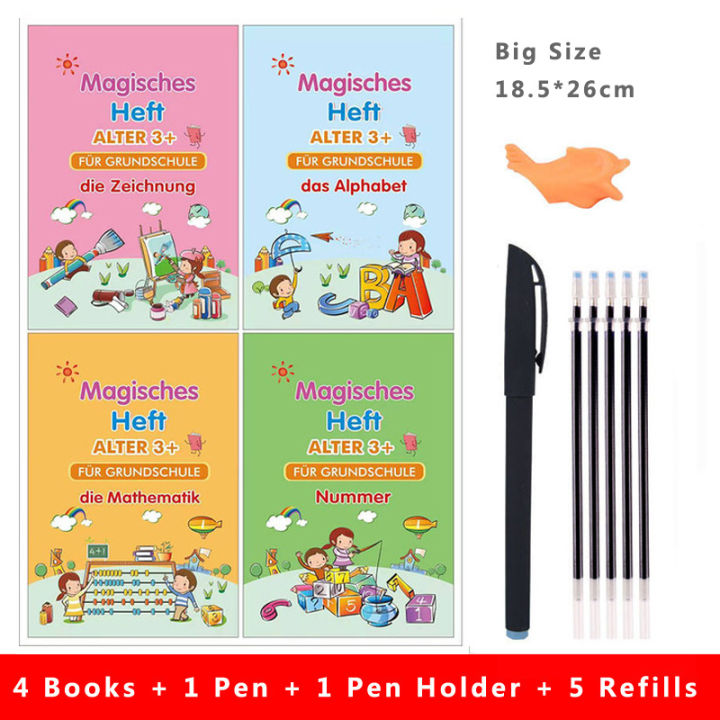 Big%20Size%2018.5*26cm%20German%20Magic%20Practice%20Copybook%20Pen%20Preschools%20Kids%20Calligraphy%20Children%20Reusable%20Deutsch%20Writing%20Book%20-%20Image%208