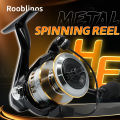 Rooblinos HE Spinning Reels Ultralight Metal 5.2:1 Gear Ratio 1000-7000 Saltwater Or Freshwater Big Max Drag Fishing Reels. 