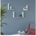 L shaped Liven Wall Shleves (set of 4) wall decoration shelves floating cmshelves display rack home tier office decorater. 