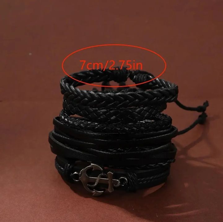 6Pcs%20Set%20Men's%20Vintage%20Braided%20Cowhide%20Bracelet%20Multi-layer%20Leather%20Bracelet%20For%20Men's%20And%20Boy's%20-%20Image%207
