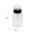 200ML Empty Pump Liquid Alcohol Press Nail Polish Remover Cleaner Bottle Nail Refillable Bottle Dispenser Manicure Container.