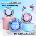 Ultrapods Pro True Wireless Earbuds with Display Transparent Design, Bluetooth 5.3 Water Proof. 
