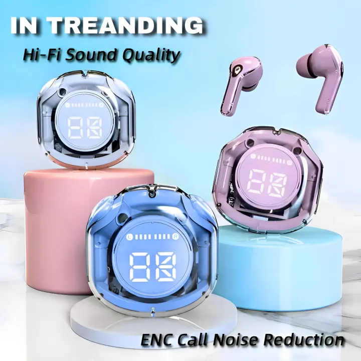 Ultrapods%20Pro%20True%20Wireless%20Earbuds%20with%20Display%20Transparent%20Design,%20Bluetooth%205.3%20Water%20Proof%20-%20Image%202