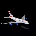 British Airways airplane model Airbus A380 16 cm airplane Metal alloy diecast 1:400 airplane model toy Aircroft model  metal toy. 