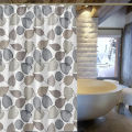 Black and White Leaf Waterproof PEVA Shower Curtain Waterproof Bathroom Curtain Liners 180 * 180CM with 12 Hooks. 