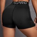 Women Seamed with Pocket Three Point Pants Yoga Shorts High Waist Letter Elastic Butt Lift Leggings Gym Trainning Slim Leggings.