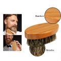 Beard Brush for Men Long Beard Grooming and Shaping, Boar Bristle Beard Comb Natural Bamboo Facial Pocket Brush for Mustache. 