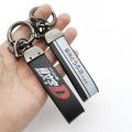Car Keychain Initial D PU Leather Key Chain Keyring JDM Japanese For AE86 Car Key Holder Accessories. 