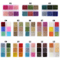 720+pcs 6 Styles Glass Seed Beads 3mm, Glass Seed Beads Round Pony Beads Mini Spacer Loose Beads for DIY Craft Bracelet Necklace.