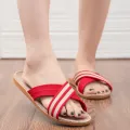 Plus Size Women'S Slippers Flat Sandals Linen Lightweight Casual Summer Slippers Women For Home Free Shipping. 