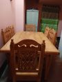 dining table set with 6 chairs, table Height 30 inches long by 60 inches wide 36 inches. 