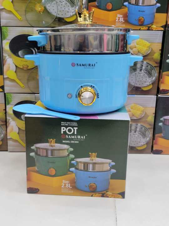 SAMURAI%20Multi-Function%20Electric%20Cooking%20Pot%202.8L%20%7C%20Steamer,%20Noodles,%20Hot%20Pot%20&%20Rice%20Cooker%20%7C%20Crown%20Lid%20Design%20-%20Image%202