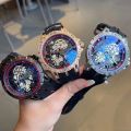 Luxury 3D Creative Quartz Men Watches 2025 AAA Cool 49mm Big Dial Rubber Strap Waterproof Original Wristwatch Relogio Masculino. 