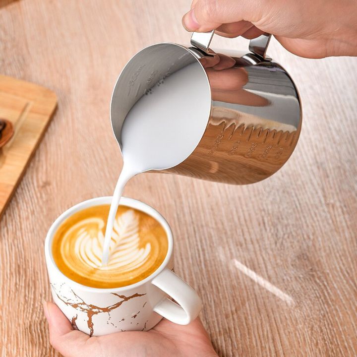 Stainless%20Steel%20Milk%20Frothing%20Jug%20Silver%20Frother%20Coffee%20Latte%20Container%20Metal%20Pitcher%20Barista%20Cup%20-%20Image%205