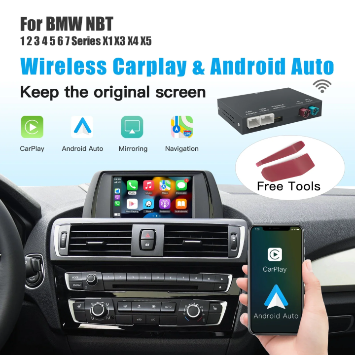 Wireless CarPlay Android AUTO for BMW NBT CIC System 1 2 3 4 5 6 7 Series X1 X3 X4 X5 X6 MINI E60 E84 E70 F26 F25 F10 F11F20 F21
