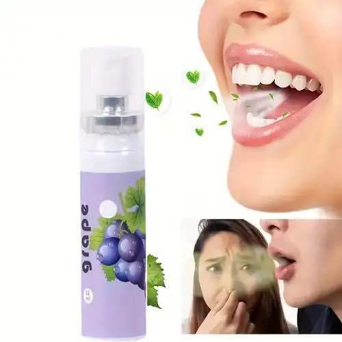 Mouth Freshener Spray Oral Remove Bad Breath Fresh Breath bouche pleasant perfumes for Unisex-20ml(GRAPE)