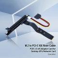 M2 TO PCIE Riser PCIe X16 PCI-E3.0 1x To M.2 NVMe M Key 2280 Riser Card Gen3.0 Cable M2 Key-M PCI-Express Extension Cord X4. 