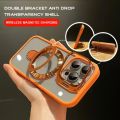 Iphone Cover 11/12/13/14/15/16 Pro / Pro Max Spigen transparent Magsafe Compatible Double Stand Case Cover. 