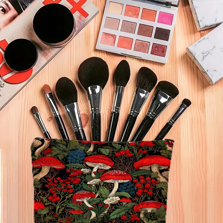 1pc%20Vibrant%20Red%20Mushroom%20Makeup%20Bag,Lightweight%20&%20Foldable%20Travel%20Organizer%20,Ideal%20%20for%20Mushroom%20Enthusiasts%20&%20Friends%20-%20Image%202