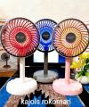 JY Super-2217; long lasting backup time (10 hours plus) With Colorful lighting System; 3 High-Tech Li-Ion Battery; High quality Soundless Rechargeable & Charger fan; Professional & Advanced Technologies 4000 mah Battery: AC/DC Fan.