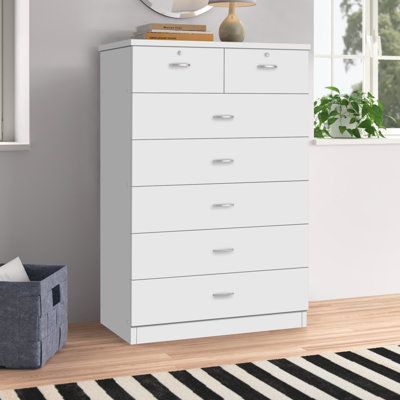 7 Drawer Chest Dresser With 2 Small Drawer Lock, Customize Ciolor and Design. Home Furniture Decor