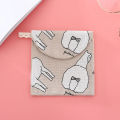 Cute And Clear Cartoon Cotton And Linen Sanitary Napkins Storage Bag, Sanitary Napkins Storage Bag, Aunt Girl Heart Portable.