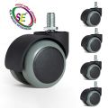 2"(5 pes Swivel 1set)chair Wheel(Bolt-10mm) universal plastic pu super Quality All types of office computer chairs and boss chairs wheels heavy quality Will 360°Degree rotate.5 pes Weight Capacity -250kg.
