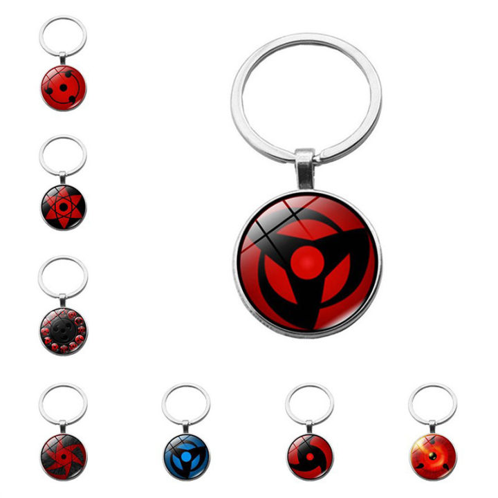 Anime Naruto Crystal Keychain Fashion Jewelry Ninja Sharingan Keyring