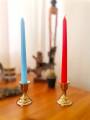 10" Tall Colorful Taper Candle Set of 6 - Paraffin Wax Dinner Candles - Modern Home Decor. 