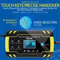 ZYX-J30 Multifunctional Battery Charger 12V-8A 24V-4A Car Motorcycle Car Pulse Repair Charger LCD Display 100-240V AC/50-60Hz. 