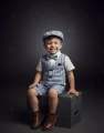 Premium 5-Piece Party Suit for Baby Boys (6 Months - 7 Years) – Sky Blue Check Waistcoat, Shorts & Cap Set with White/Black Shirt Options – Smart Casual Wedding & Birthday Outfit. 