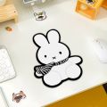 Cute Miffy Mouse Pad Creative Cartoon Kawaii Print Desk Computer Keyboard Anti-Slip Desk Pad Portable and Convenient Girl . 