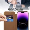 Xiaoxiangfeng Flip Card holder All-inclusive Phone Cases,For iPhone16 15 14 13 Pro Max Magsafe Wireless Charging Protective Case. 