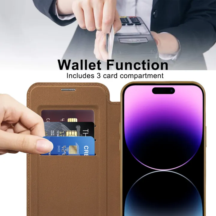 Xiaoxiangfeng%20Flip%20Card%20holder%20All-inclusive%20Phone%20Cases,For%20iPhone16%2015%2014%2013%20Pro%20Max%20Magsafe%20Wireless%20Charging%20Protective%20Case%20-%20Image%204