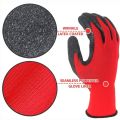 3 Pair High Quality Red Nylon Safety Hand Gloves. All Work  Protect Your Hand Safely. 