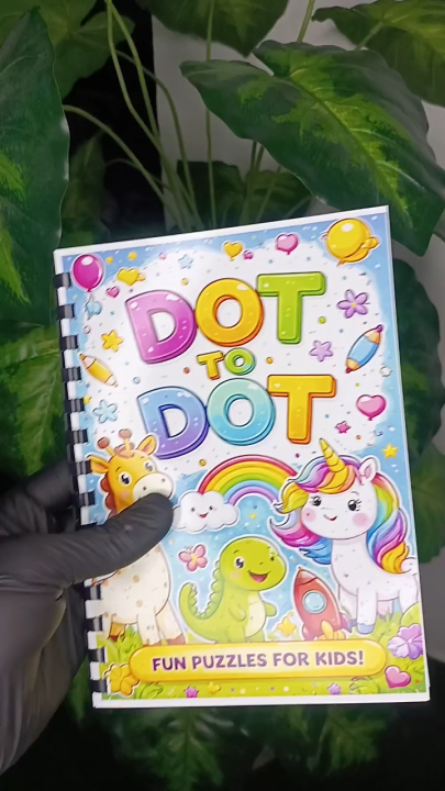 Dot to Dot Fun Puzzle Book for Kids Coloring Learning Activity Book A5 ...