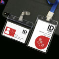 1 frame waterproof PVC card holder card holder staff ID card holder vertical horizontal ID card holder staff name badge holder price/piece ready to ship. 