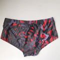 Men Swimwear Brazilian Traditional Cut Swimsuits Swim Bikini Surf Boxer Briefs Board Shorts Trunks Black and Red Sunga.