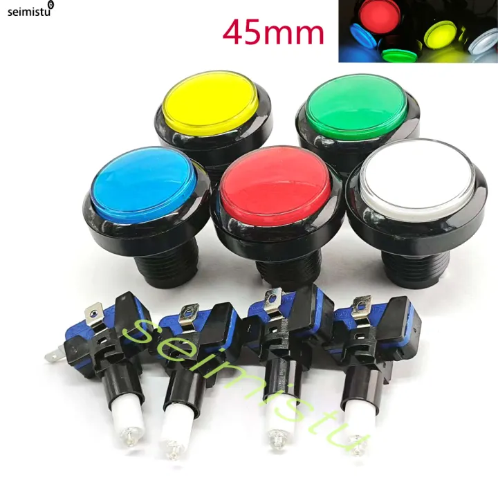 1pcs 45mm Push Button Arcade Button Led Micro Switch 12V Power Button ...