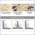 2/4/10PCS 90 Degree Cabinet Hinges No-Drilling HoleHydraulic Buffer Hinge Kitchen Cabinet Cupboard Hinges Furniture Hardware.