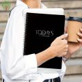 Undated 7 Days Weekly Planner Notebook with Hourly Schedule, Meal Plan, Expense Tracker, and Water Intake Tracker. 